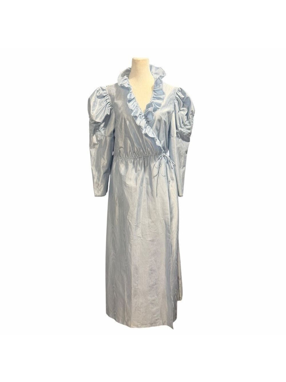 Jolie Two Juliet Puff Sleeves Wrap Around  Ruffled Collar Victorian Robe Medium